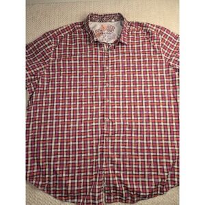 Robert Graham 5XL Plaid Button Down Shirt Mens Short Sleeve